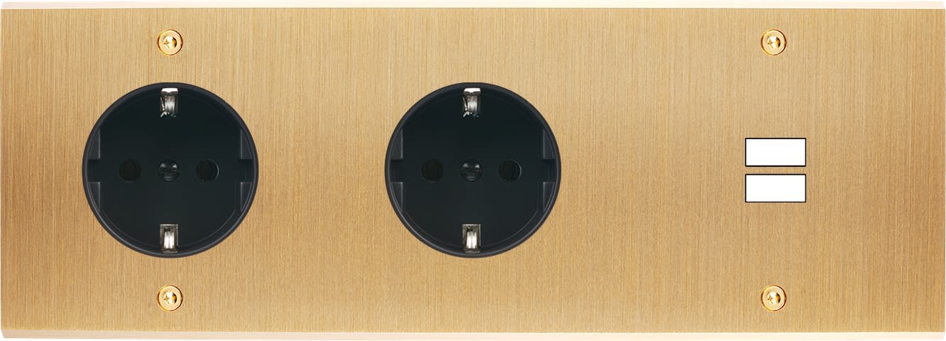 MODELEC - Façade Confidence Laiton Brosse Triple Horizontale PCK Pck U1 Vis