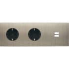 MODELEC - Façade Confidence Laiton Acier Brosse Triple Horizontale PCK Pck U1