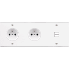 MODELEC - Façade Confidence Laiton Blanc Mat Triple Horizontale PC Pc U1 Vis