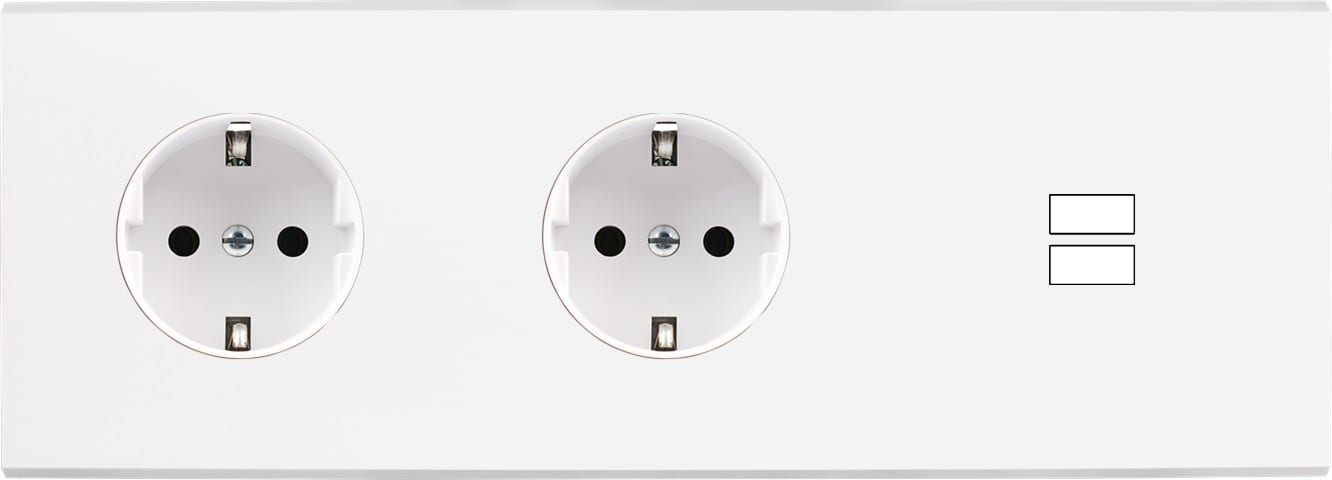 MODELEC - Façade Confidence Laiton Blanc Mat Triple Horizontale PCK Pck U1