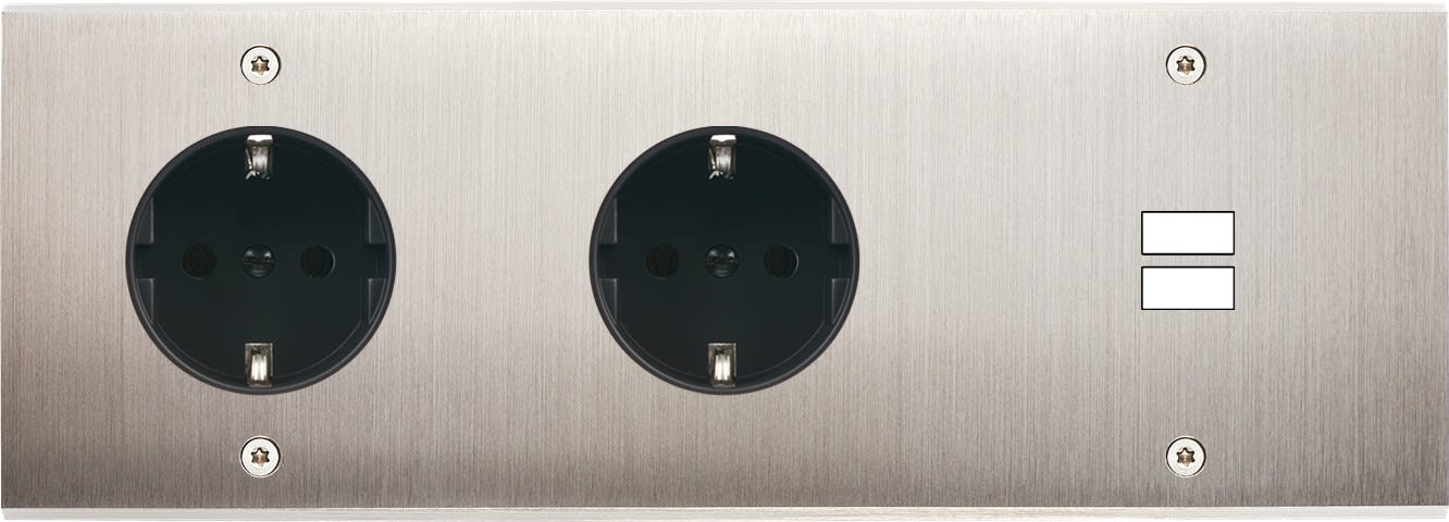 MODELEC - Façade Confidence Laiton Nickel Satine Triple Horizontale PCK Pck U1 Vis