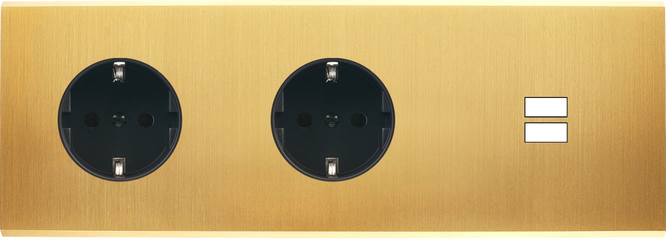 MODELEC - Façade Confidence Laiton Satine Triple Horizontale PCK Pck U1