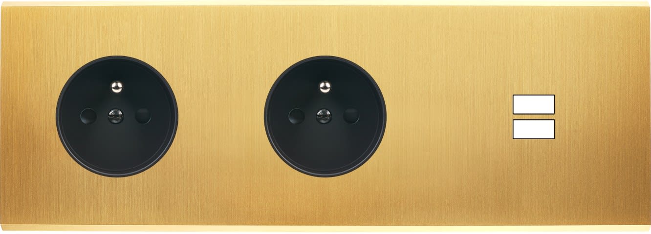 MODELEC - Façade Confidence Laiton Satine Triple Horizontale PC Pc U1