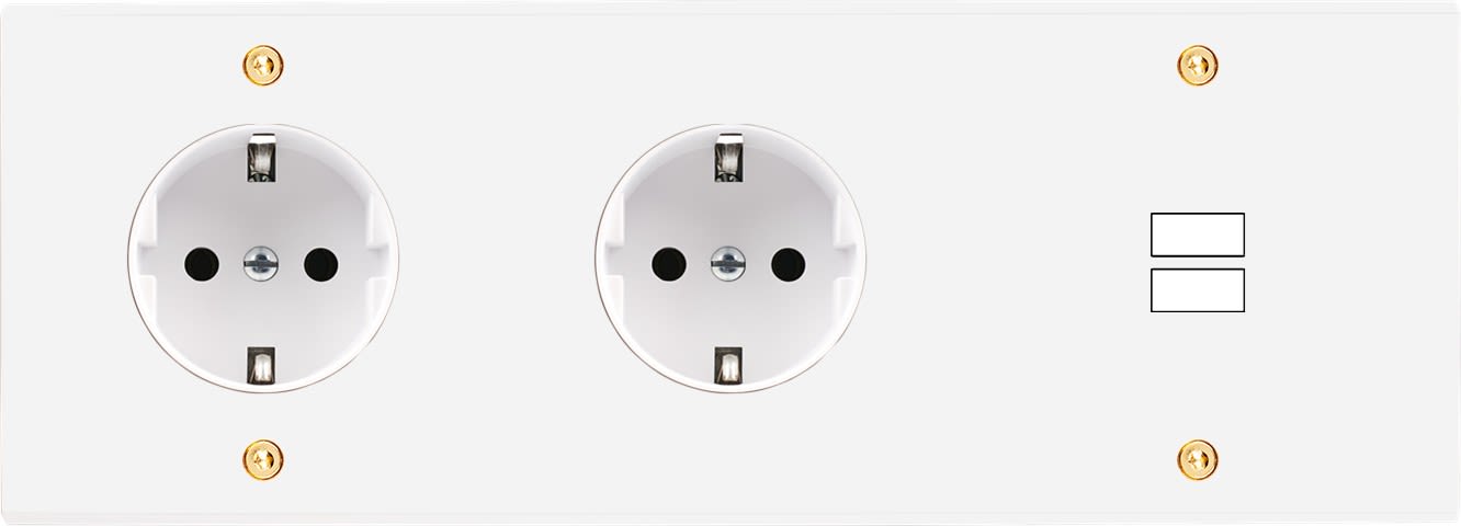 MODELEC - Façade Confidence Laiton Blanc Email Triple Horizontale PCK Pck U1 Vis