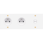 MODELEC - Façade Confidence Laiton Blanc Email Triple Horizontale PC Pc U1 Vis