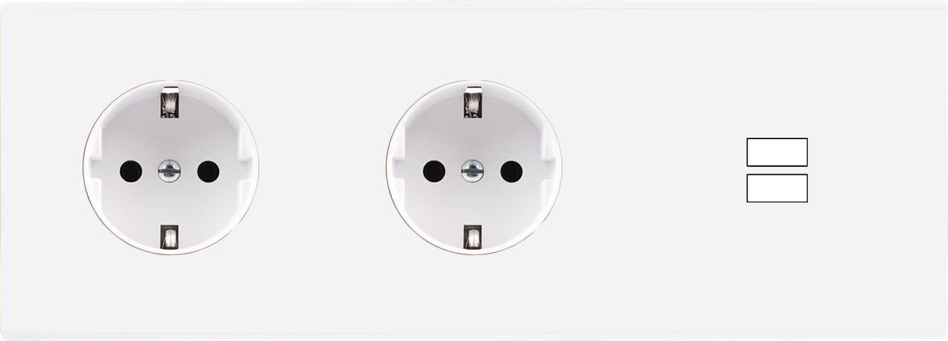 MODELEC - Façade Confidence Laiton Blanc Email Triple Horizontale PCK Pck U1