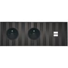 MODELEC - Façade Empreintes LIGNE Canon Fusil Triple Horizontale 2 Prises de Courant U1 M