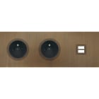 MODELEC - Façade Empreintes VOLUME Vieux Bronze Triple Horiz 2 Prises de Courant U1 M