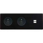MODELEC - Façade Hitera Noir Triple Horizontale PC Pc U1