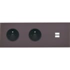 MODELEC - Façade Désir Anthracite Mat Triple Horizontale PC Pc U1