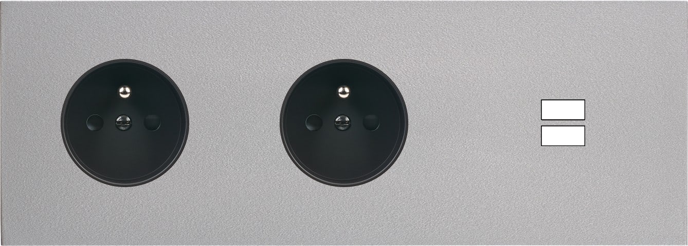 MODELEC - Façade Désir Alu Mat Triple Horizontale PC Pc U1