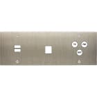 MODELEC - Façade Confidence Laiton Acier Brosse Triple Horizontale U1 M1 C3 Vis