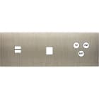 MODELEC - Façade Confidence Laiton Acier Brosse Triple Horizontale U1 M1 C3