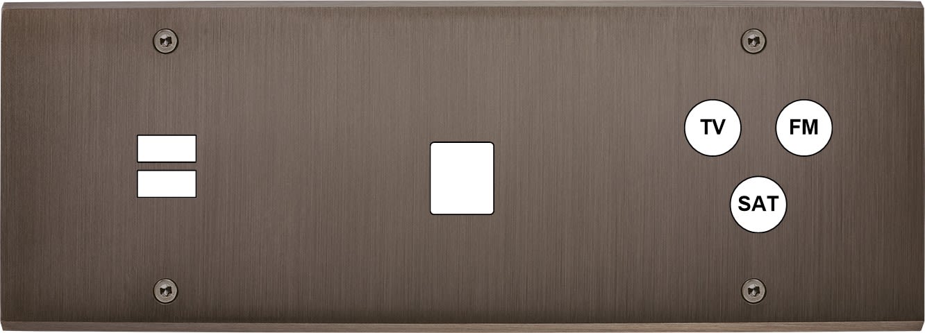 MODELEC - Façade Confidence Laiton Canon De Fusil Triple Horizontale U1 M1 C3 Vis