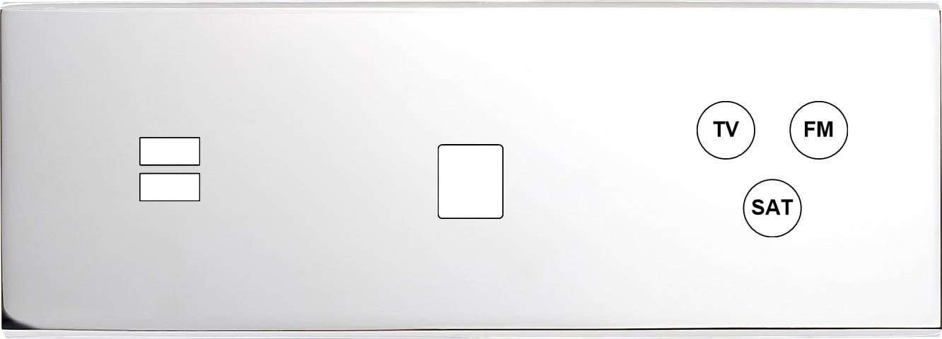 MODELEC - Façade Confidence Laiton Chrome Triple Horizontale U1 M1 C3