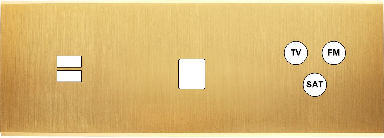 MODELEC - Façade Confidence Laiton Satine Triple Horizontale U1 M1 C3