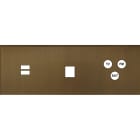 MODELEC - Façade Empreintes ANGLE Vieux Bronze Triple Horiz Chargeur USB 1 Média C3 M