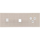 MODELEC - Façade Empreintes POINT Nickel Sat Triple Horizontale Chargeur USB 1 Média C3 M
