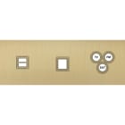 MODELEC - Façade Empreintes VOLUME Laiton Sat Triple Horizontale Chargeur USB 1 Média C3 M