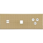 MODELEC - Façade Empreintes POINT Laiton Sat Triple Horizontale Chargeur USB 1 Média C3 M