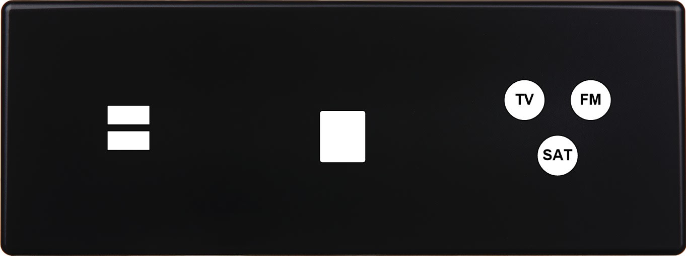 MODELEC - Façade Hitera Noir Triple Horizontale U1 M1 C3