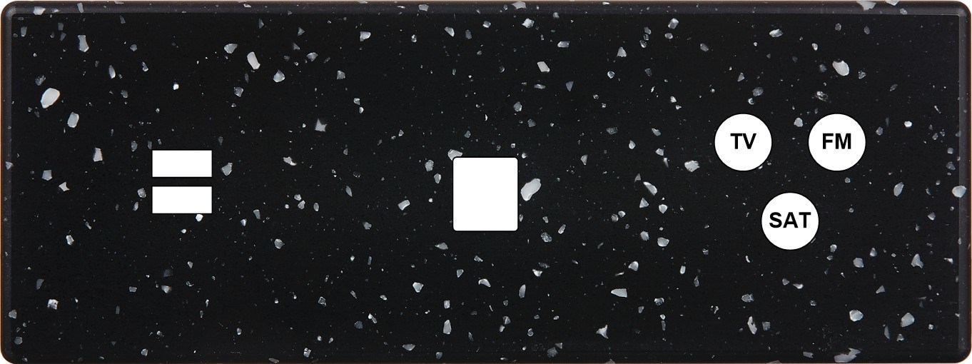 MODELEC - Façade Hitera Terrazzo Noir Triple Horizontale U1 M1 C3