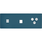 MODELEC - Façade "M" Gris Mat Triple Horizonta 1 Chargeur USB 1 Media 1 Tv-Fm-Sat magnétiq