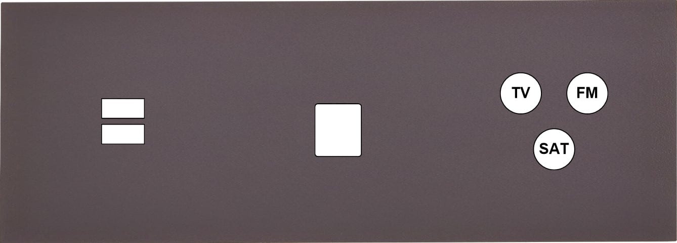 MODELEC - Façade Désir Anthracite Mat Triple Horizontale U1 M1 C3