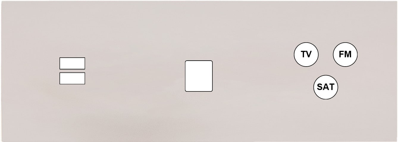 MODELEC - Façade Désir Gris Perle Mat Triple Horizontale U1 M1 C3