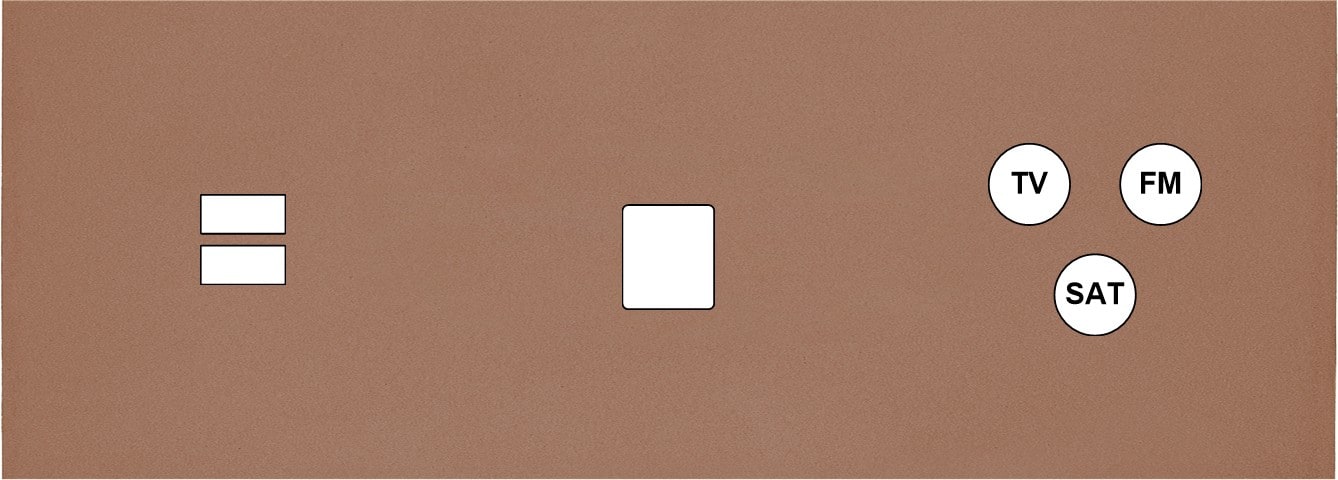 MODELEC - Façade Désir Moka Mat Triple Horizontale U1 M1 C3