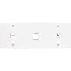MODELEC - Façade Confidence Laiton Blanc Mat Triple Horizontale U1 M1 C1 Vis