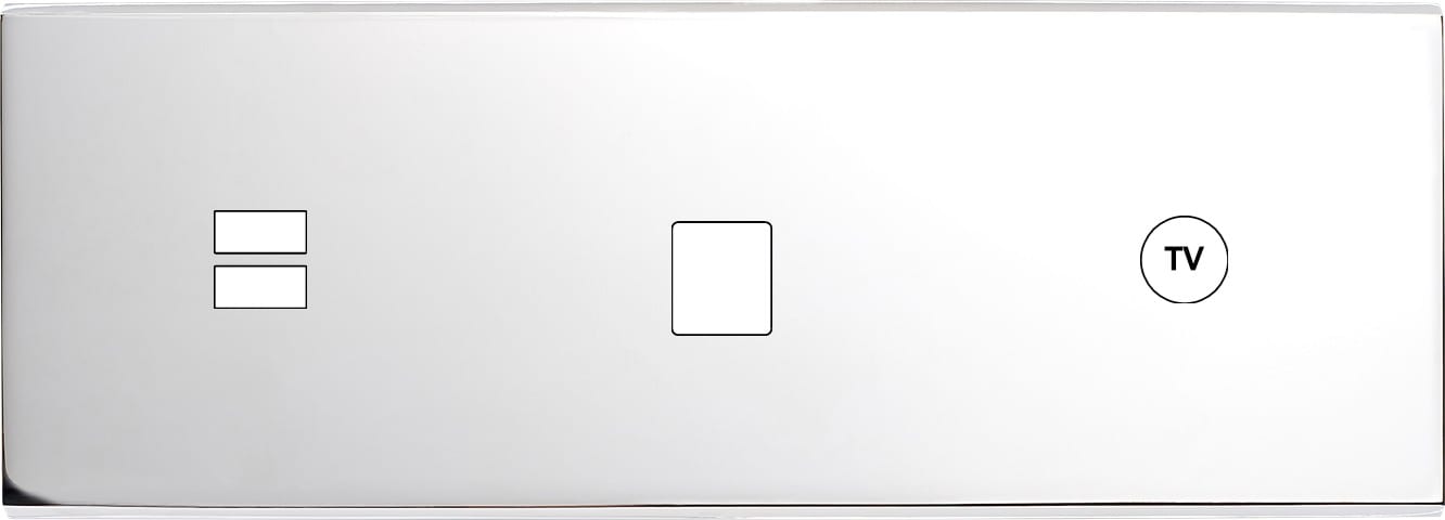MODELEC - Façade Confidence Laiton Chrome Triple Horizontale U1 M1 C1