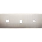 MODELEC - Façade Confidence Laiton Nickel Satine Triple Horizontale U1 M1 C1