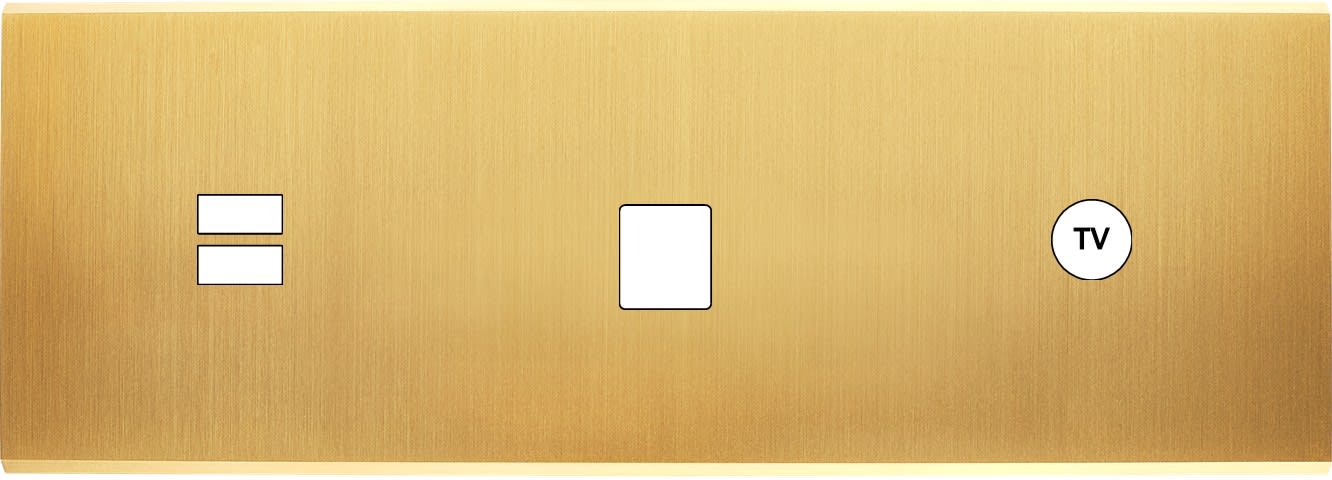 MODELEC - Façade Confidence Laiton Satine Triple Horizontale U1 M1 C1