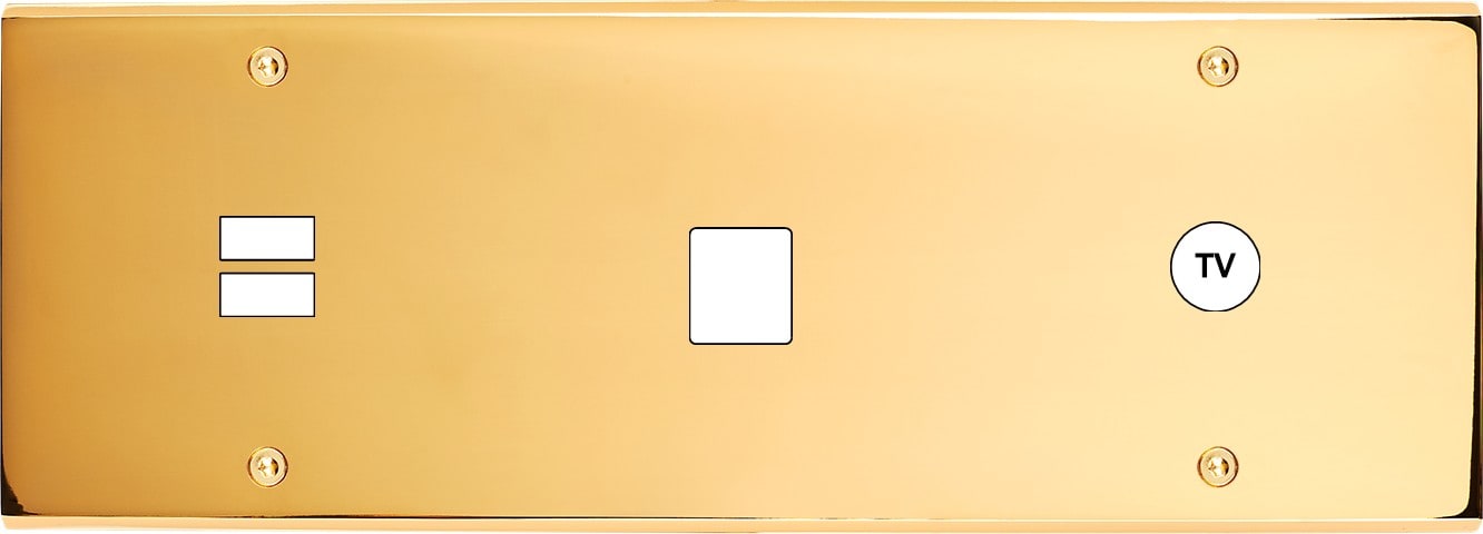 MODELEC - Façade Confidence Laiton Or Miroir Triple Horizontale U1 M1 C1 Vis