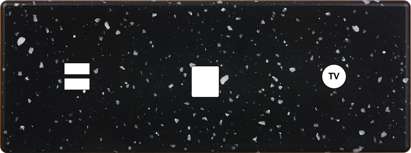 MODELEC - Façade Hitera Terrazzo Noir Triple Horizontale U1 M1 C1