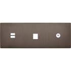 MODELEC - Façade "M" Laiton Canon Triple Horizo 1 Chargeur USB 1 Media 1 Prise Tv magnétiq