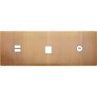 MODELEC - Façade "M" Laiton Bronze Triple Horiz 1 Chargeur USB 1 Media 1 Prise Tv magnétiq