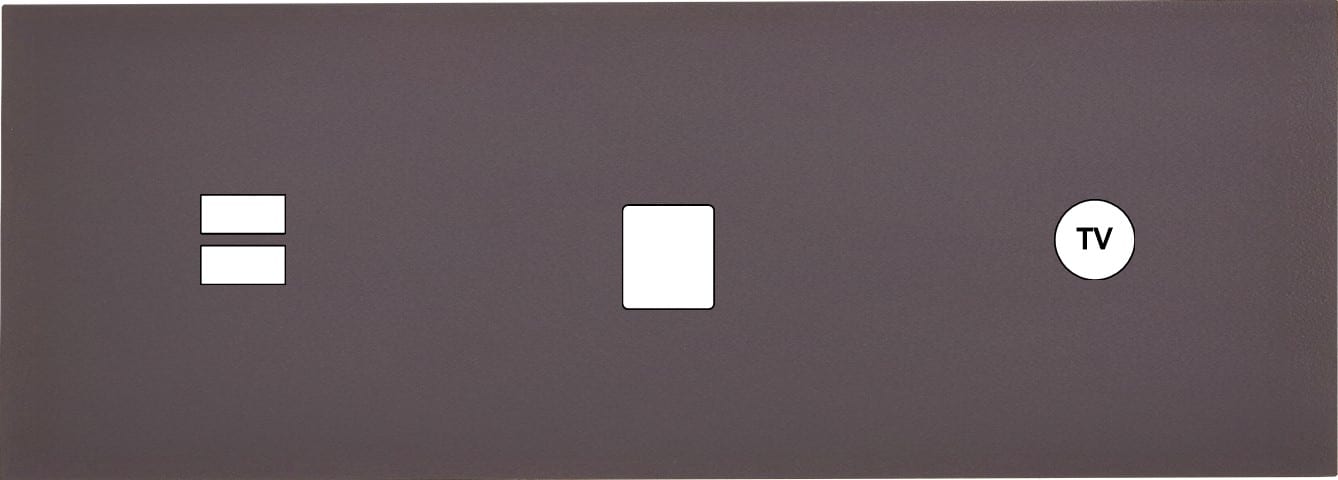 MODELEC - Façade Désir Anthracite Mat Triple Horizontale U1 M1 C1