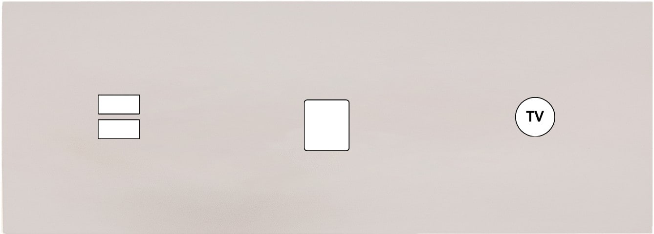 MODELEC - Façade Désir Gris Perle Mat Triple Horizontale U1 M1 C1
