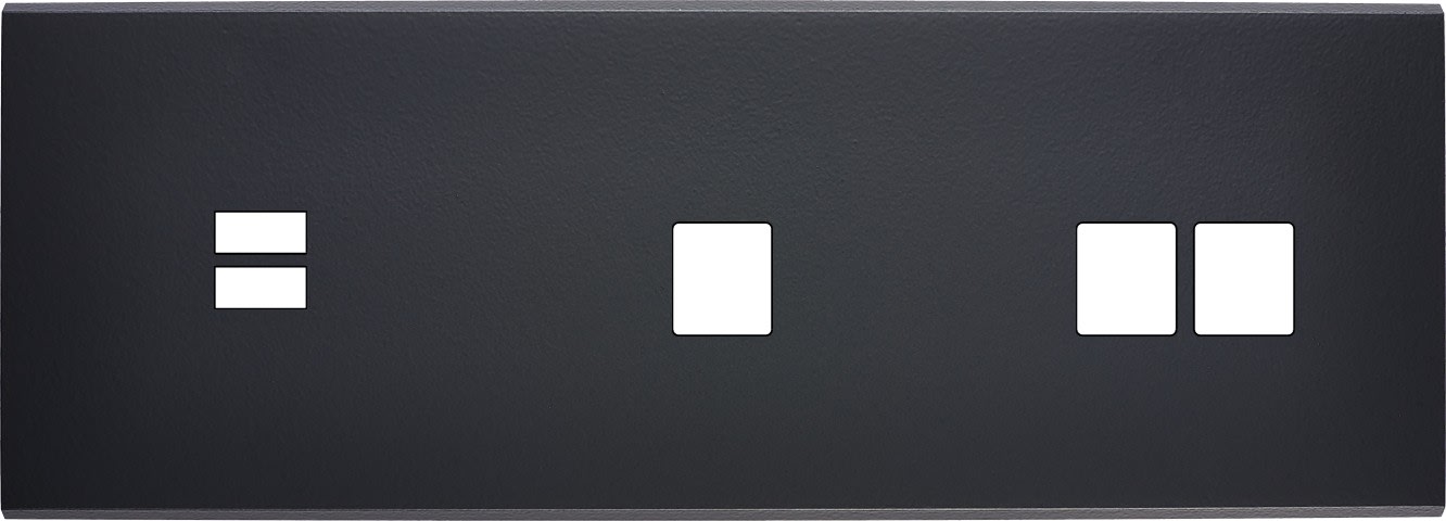 MODELEC - Façade Confidence Laiton Noir Mat Triple Horizontale U1 M1 M2