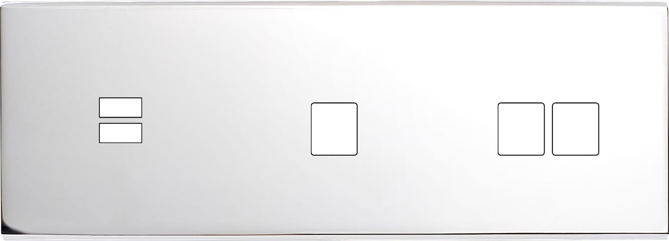 MODELEC - Façade Confidence Laiton Chrome Triple Horizontale U1 M1 M2