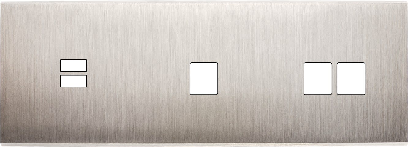 MODELEC - Façade Confidence Laiton Nickel Satine Triple Horizontale U1 M1 M2