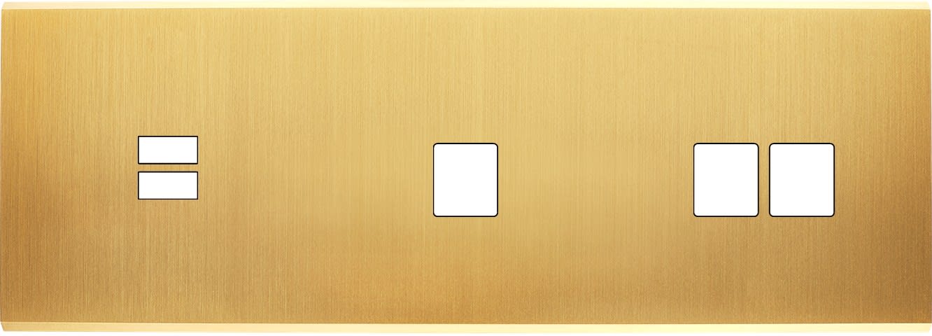 MODELEC - Façade Confidence Laiton Satine Triple Horizontale U1 M1 M2