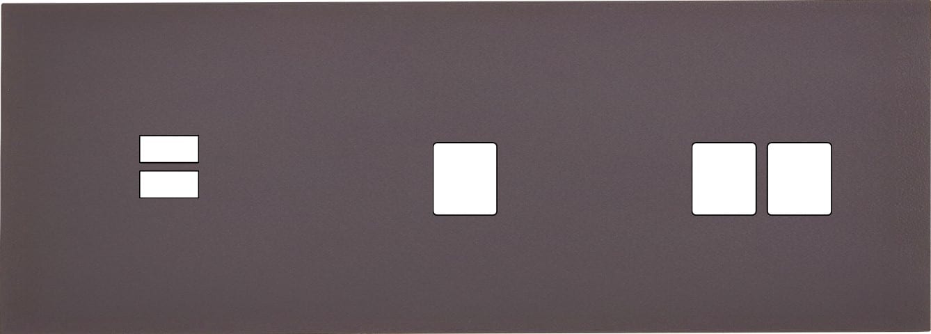 MODELEC - Façade Désir Anthracite Mat Triple Horizontale U1 M1 M2