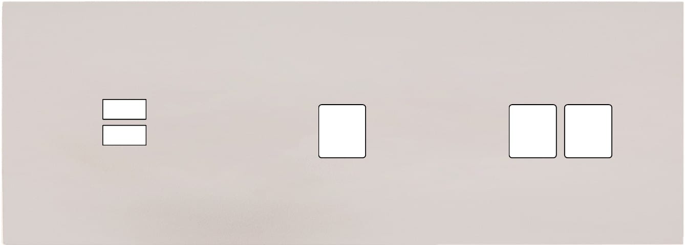 MODELEC - Façade Désir Gris Perle Mat Triple Horizontale U1 M1 M2