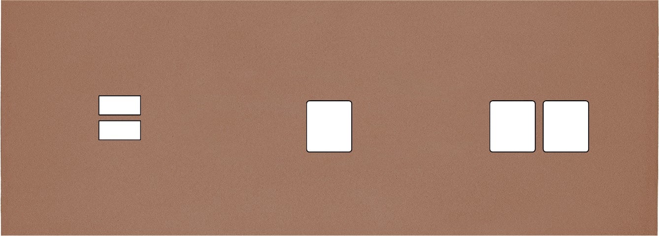 MODELEC - Façade Désir Moka Mat Triple Horizontale U1 M1 M2