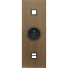 MODELEC - Façade Empreintes VOLUME Vieux Bronze Triple Verti 1 bouton Prise 2P+T U1 M