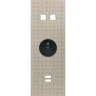 MODELEC - Façade Empreintes POINT Nickel Satiné Triple Verticale 2 boutons PC U1 M