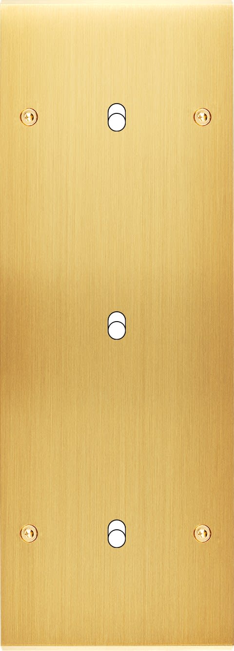 MODELEC - Façade Confidence Laiton Satine Triple Verticale B1 B1 B1 à Vis